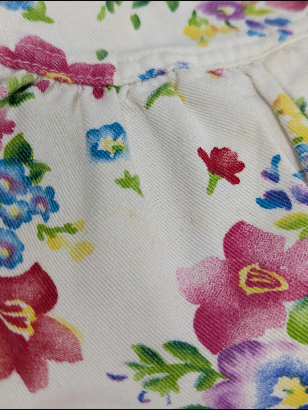 VTG 80s 90s OshKosh B'Gosh Vestback Overalls Bubble Red Floral Sz 18 Months USA